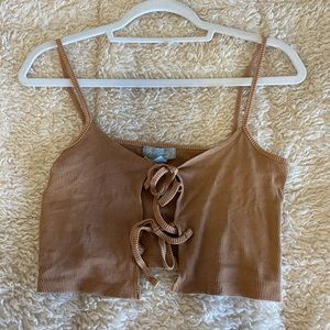 Brown Crop Top